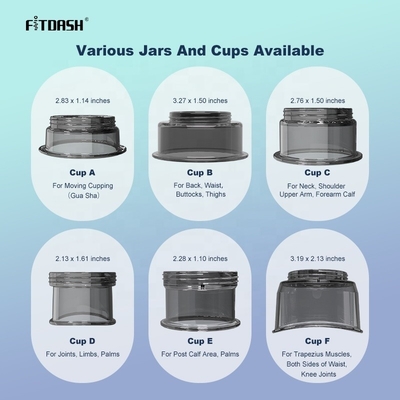 ABS PC Fitdash Combination rechargeable multi-fonction Smart électrique Cupping Coupes thérapie