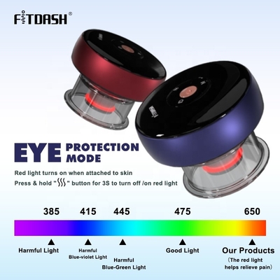 Fitdash ABS PC Massageur électrique de cupping avec support OEM / ODM et thérapie à la lumière rouge