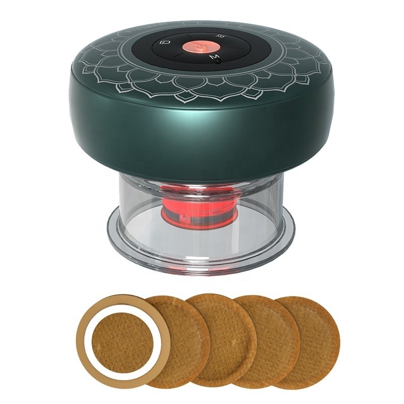 Taille du produit 94*94*72mm Massageur de thérapie par vapotage avec tasses Hijama chinoises et lumière rouge