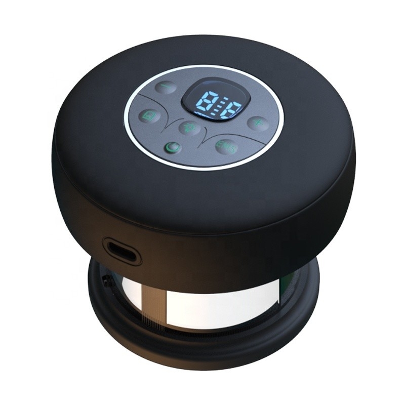 Fitdash Portable Smart Vacuum Cupping Therapy Massager Appareil avec aspiration vibrante à lumière rouge EMS